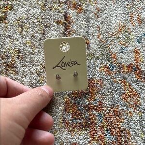 Silver Heart Stud Earrings